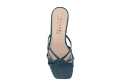 Journee Collection Womens Blayke Wedge Slip On Sandal - Blue 12 Journee Collection Womens Blayke Wedge Slip On Sandal - Blue -Comfy Steps Sales Store US 01 203692 05