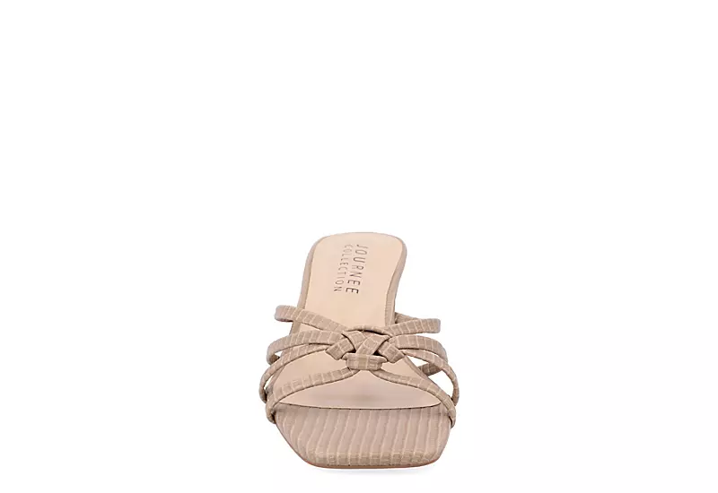 Journee Collection Womens Blayke Wedge Slip On Sandal - Taupe 3 Journee Collection Womens Blayke Wedge Slip On Sandal - Taupe - Image 3