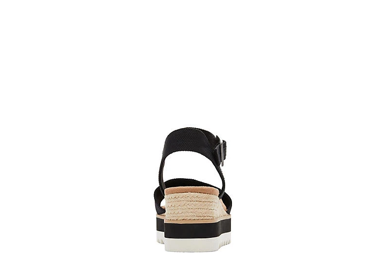 Toms Womens Diana Wedge Sandal - Black 3 Toms Womens Diana Wedge Sandal - Black - Image 3