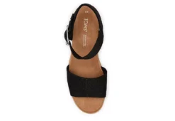 Toms Womens Diana Wedge Sandal - Black 10 Toms Womens Diana Wedge Sandal - Black -Comfy Steps Sales Store US 01 203716 03