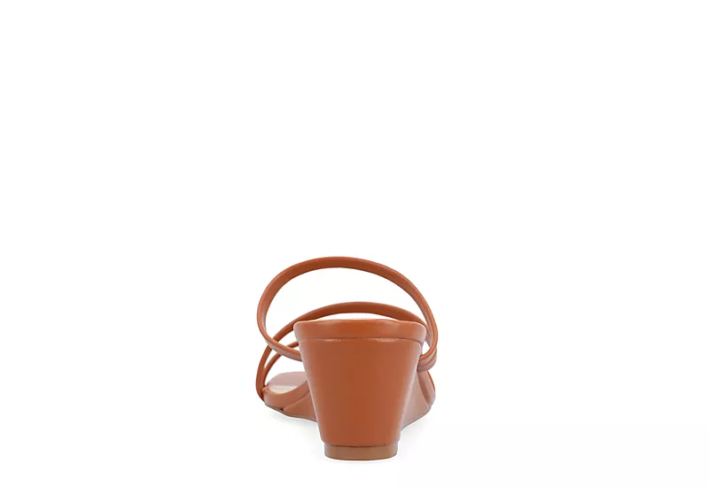 Journee Collection Womens Takarah Low Wedge Sandal - Brown 5 Journee Collection Womens Takarah Low Wedge Sandal - Brown - Image 5