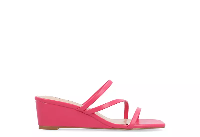 Journee Collection Womens Takarah Wedge Slip On Sandal - Pink 2 Journee Collection Womens Takarah Wedge Slip On Sandal - Pink - Image 2