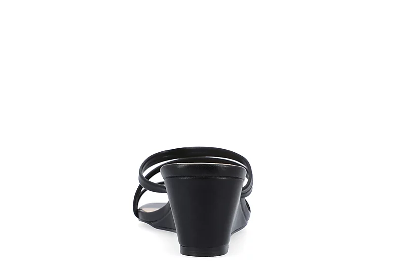 Journee Collection Womens Takarah Wedge Slip On Sandal - Black 5 Journee Collection Womens Takarah Wedge Slip On Sandal - Black - Image 5