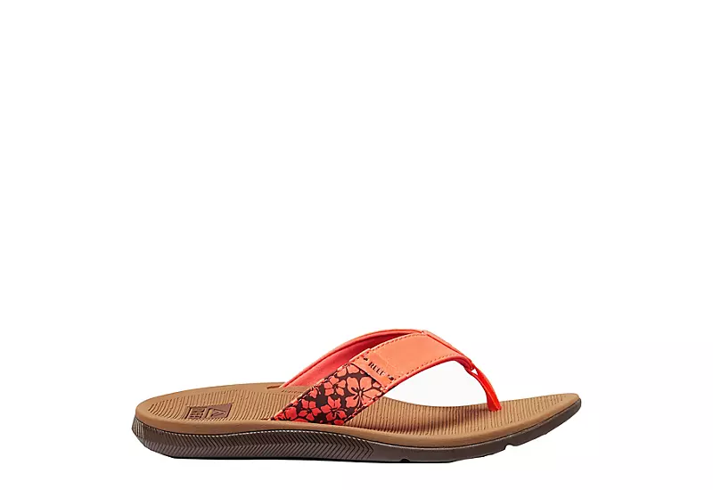 Reef Womens Santa Ana Flip Flop Sandal - Coral 2 Reef Womens Santa Ana Flip Flop Sandal - Coral - Image 2