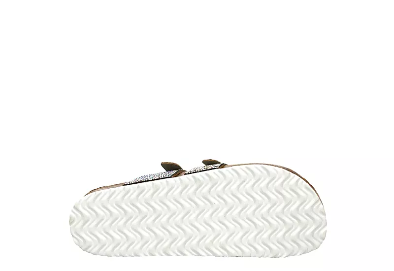 Madden Girl Womens Brycee Footbed Sandal - Med Metallic 7 Madden Girl Womens Brycee Footbed Sandal - Med Metallic - Image 7