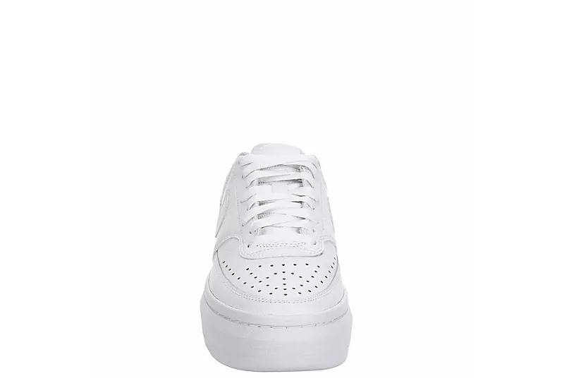 Nike Womens Court Vision Alta Sneaker - White 3 Nike Womens Court Vision Alta Sneaker - White - Image 3