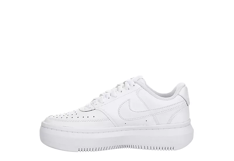 Nike Womens Court Vision Alta Sneaker - White 4 Nike Womens Court Vision Alta Sneaker - White - Image 4