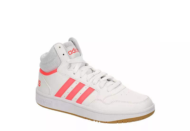 Adidas Womens Hoops 3.0 Mid Top Sneaker - White 1 Adidas Womens Hoops 3.0 Mid Top Sneaker - White