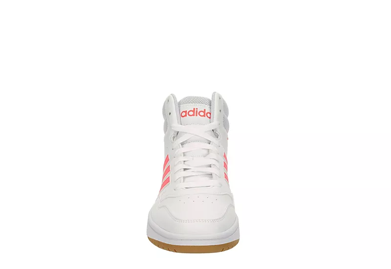 Adidas Womens Hoops 3.0 Mid Top Sneaker - White 3 Adidas Womens Hoops 3.0 Mid Top Sneaker - White - Image 3