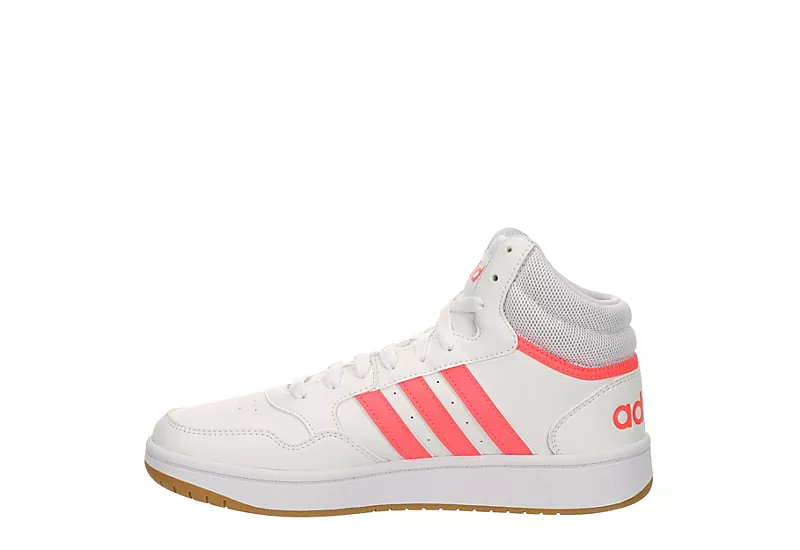 Adidas Womens Hoops 3.0 Mid Top Sneaker - White 4 Adidas Womens Hoops 3.0 Mid Top Sneaker - White - Image 4