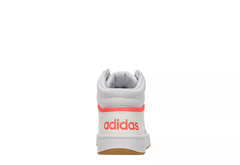 Adidas Womens Hoops 3.0 Mid Top Sneaker - White 5 Adidas Womens Hoops 3.0 Mid Top Sneaker - White - Image 5