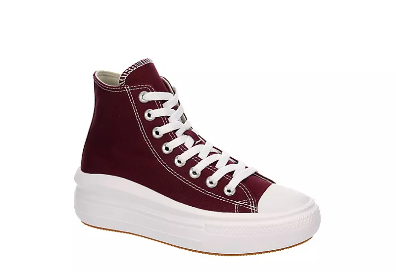 Converse Womens Chuck Taylor All Star Move High Top Sneaker - Burgundy 1 Converse Womens Chuck Taylor All Star Move High Top Sneaker - Burgundy
