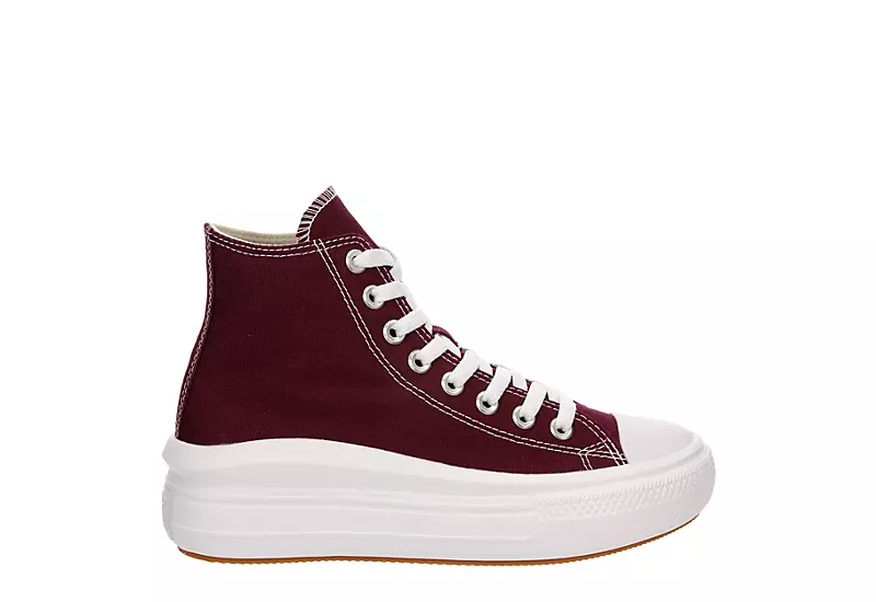 Converse Womens Chuck Taylor All Star Move High Top Sneaker - Burgundy 2 Converse Womens Chuck Taylor All Star Move High Top Sneaker - Burgundy - Image 2