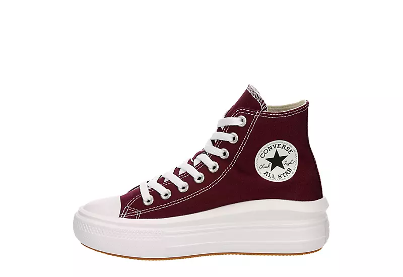 Converse Womens Chuck Taylor All Star Move High Top Sneaker - Burgundy 4 Converse Womens Chuck Taylor All Star Move High Top Sneaker - Burgundy - Image 4