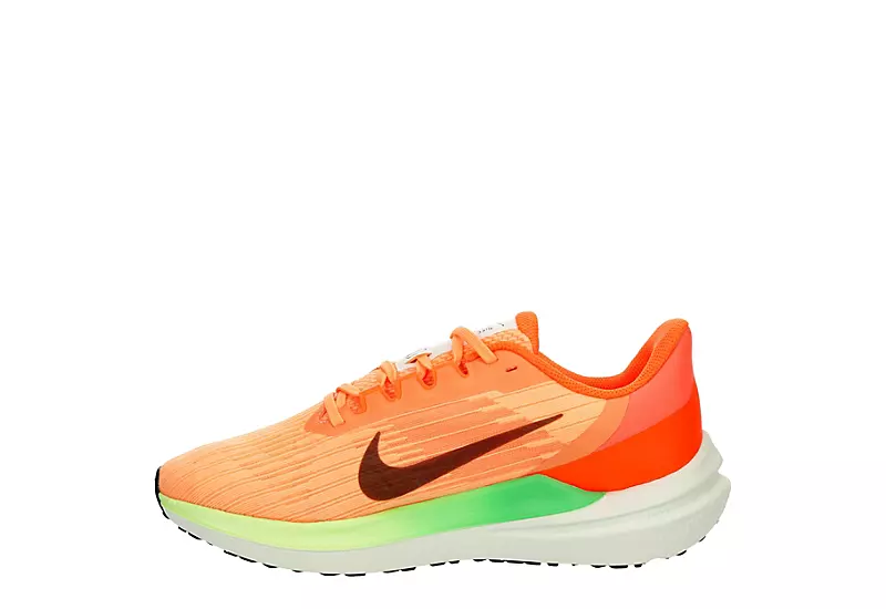 Nike Womens Zoom Winflo 9 Running Shoe - Orange 4 Nike Womens Zoom Winflo 9 Running Shoe - Orange - Image 4