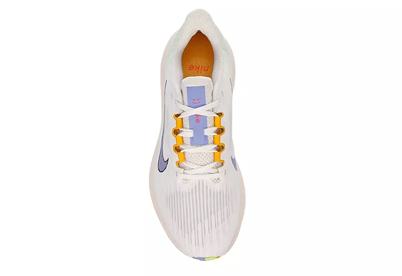 Nike Womens Zoom Winflo 9 Running Shoe - White 6 Nike Womens Zoom Winflo 9 Running Shoe - White - Image 6