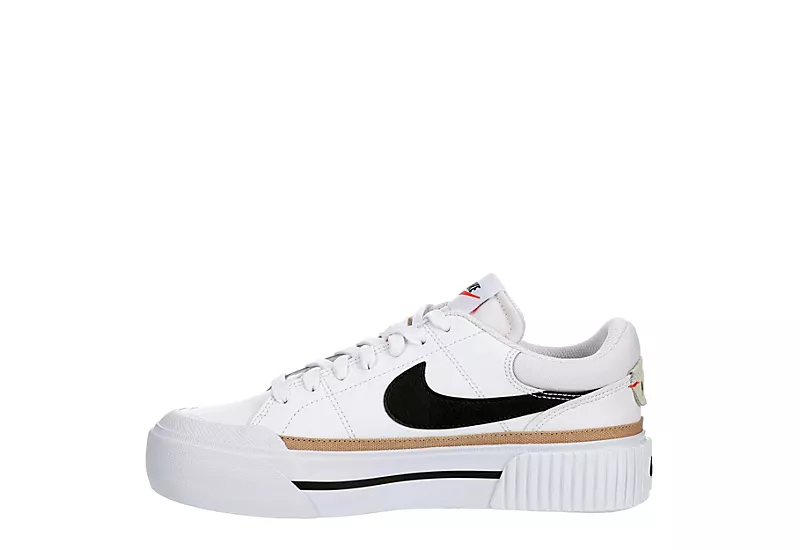 Nike Womens Court Legacy Lift Sneaker - White 4 Nike Womens Court Legacy Lift Sneaker - White - Image 4