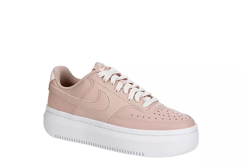 Nike Womens Court Vision Alta Sneaker - Pink 1 Nike Womens Court Vision Alta Sneaker - Pink