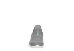 Skechers Womens Go Walk 6 Quick Fit Slip-ins Walking Shoe - Grey -Comfy Steps Sales Store US 01 401390 02