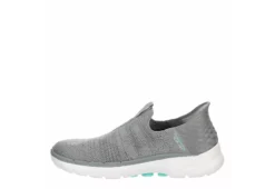 Skechers Womens Go Walk 6 Quick Fit Slip-ins Walking Shoe - Grey -Comfy Steps Sales Store US 01 401390 03