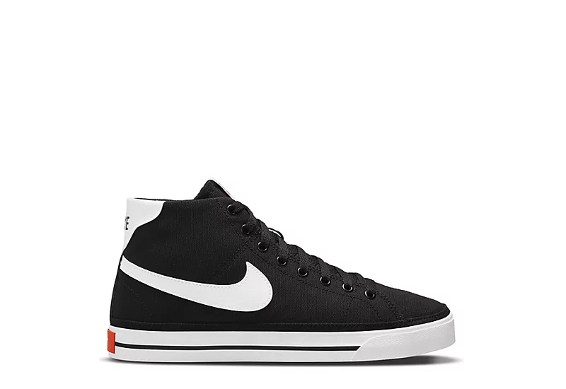 Nike Womens Court Legacy Mid Sneaker - Black 2 Nike Womens Court Legacy Mid Sneaker - Black - Image 2