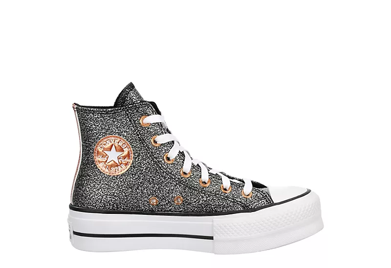 Converse Womens Chuck Taylor All Star High Top Platform Sneaker - Black 2 Converse Womens Chuck Taylor All Star High Top Platform Sneaker - Black - Image 2