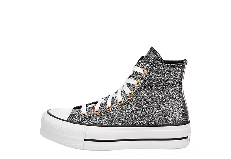 Converse Womens Chuck Taylor All Star High Top Platform Sneaker - Black 4 Converse Womens Chuck Taylor All Star High Top Platform Sneaker - Black - Image 4