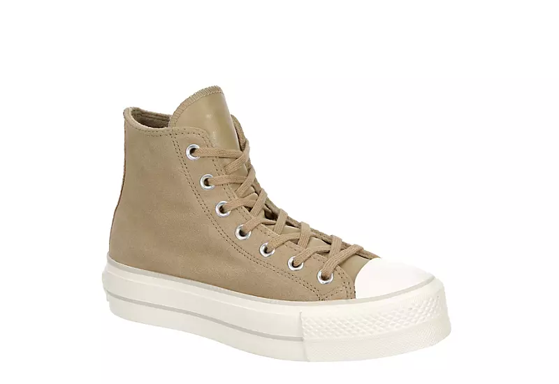 Converse Womens Chuck Taylor All Star High Top Platform Sneaker - Khaki 1 Converse Womens Chuck Taylor All Star High Top Platform Sneaker - Khaki