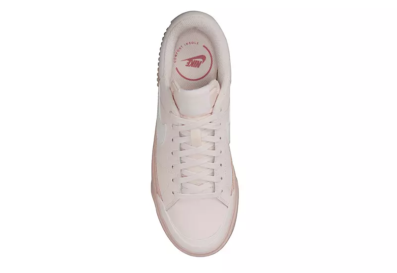 Nike Womens Court Legacy Lift Sneaker - Pale Pink 4 Nike Womens Court Legacy Lift Sneaker - Pale Pink - Image 4