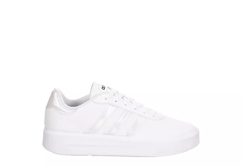 Adidas Womens Court Platform Sneaker - White 2 Adidas Womens Court Platform Sneaker - White - Image 2