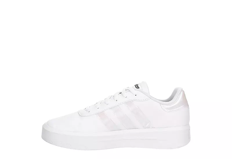 Adidas Womens Court Platform Sneaker - White 4 Adidas Womens Court Platform Sneaker - White - Image 4
