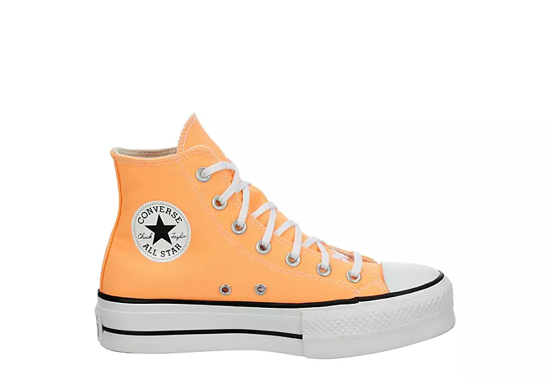 Converse Womens Chuck Taylor All Star High Top Platform Sneaker - Orange 2 Converse Womens Chuck Taylor All Star High Top Platform Sneaker - Orange - Image 2