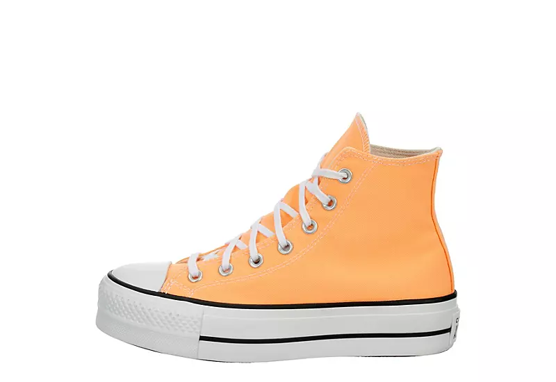 Converse Womens Chuck Taylor All Star High Top Platform Sneaker - Orange 4 Converse Womens Chuck Taylor All Star High Top Platform Sneaker - Orange - Image 4