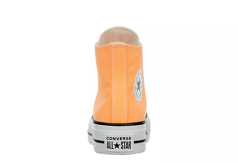 Converse Womens Chuck Taylor All Star High Top Platform Sneaker - Orange 5 Converse Womens Chuck Taylor All Star High Top Platform Sneaker - Orange - Image 5