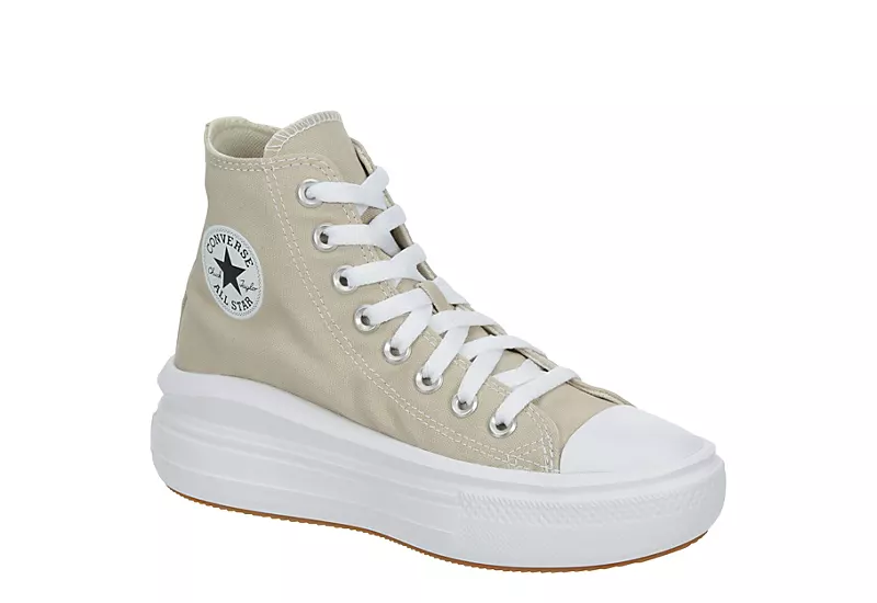 Converse Womens Chuck Taylor All Star Move High Top Sneaker - Stone 1 Converse Womens Chuck Taylor All Star Move High Top Sneaker - Stone