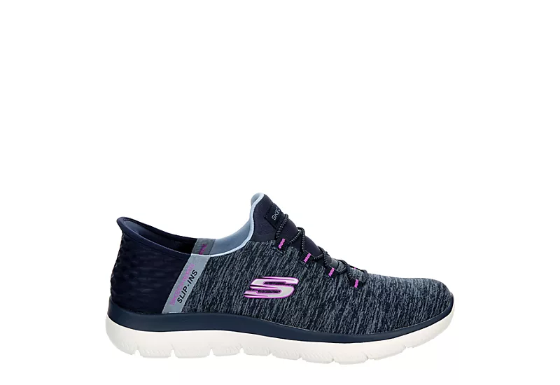 Skechers Womens Summits Slip-ins Running Shoe - Navy 2 Skechers Womens Summits Slip-ins Running Shoe - Navy - Image 2