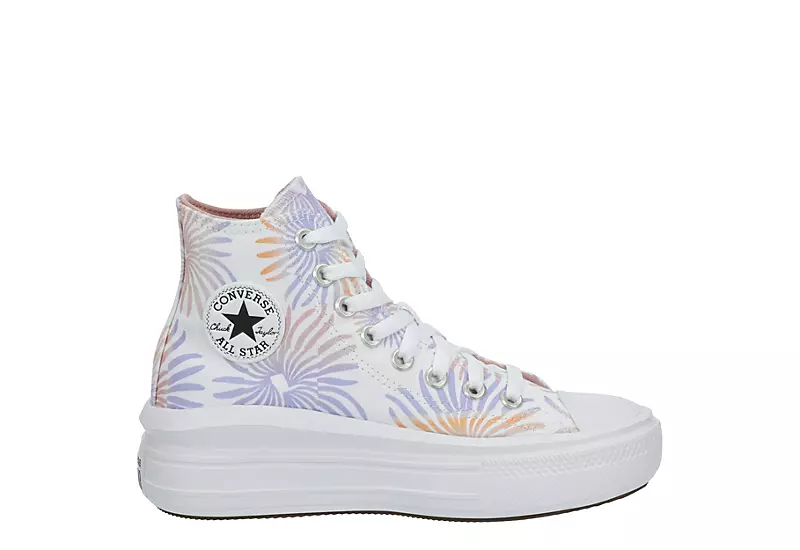 Converse Womens Chuck Taylor All Star Move High Top Sneaker - White 2 Converse Womens Chuck Taylor All Star Move High Top Sneaker - White - Image 2