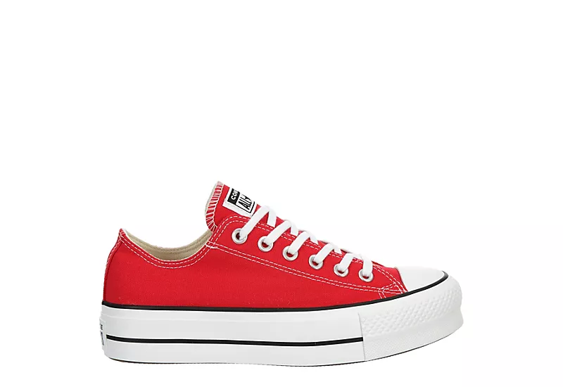 Converse Womens Chuck Taylor All Star Low Top Lift Sneaker - Red 2 Converse Womens Chuck Taylor All Star Low Top Lift Sneaker - Red - Image 2
