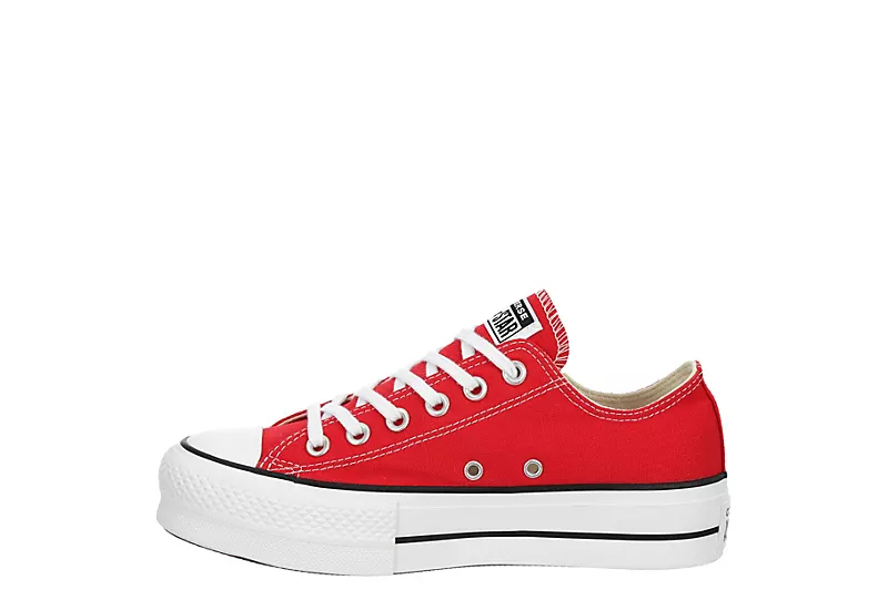 Converse Womens Chuck Taylor All Star Low Top Lift Sneaker - Red 4 Converse Womens Chuck Taylor All Star Low Top Lift Sneaker - Red - Image 4