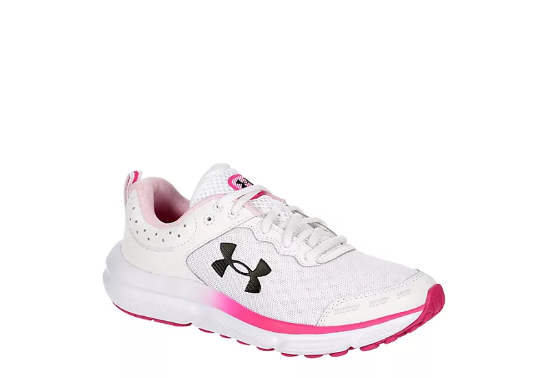 Under Armour Womens Charged Assert 10 Running Shoe - White 1 Under Armour Womens Charged Assert 10 Running Shoe - White