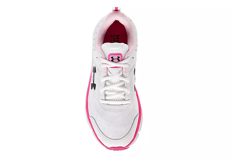 Under Armour Womens Charged Assert 10 Running Shoe - White 6 Under Armour Womens Charged Assert 10 Running Shoe - White - Image 6