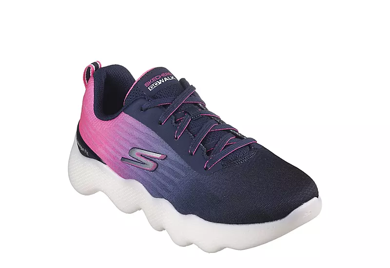 Skechers Womens Go Walk Massage Fit Running Shoe - Navy 1 Skechers Womens Go Walk Massage Fit Running Shoe - Navy
